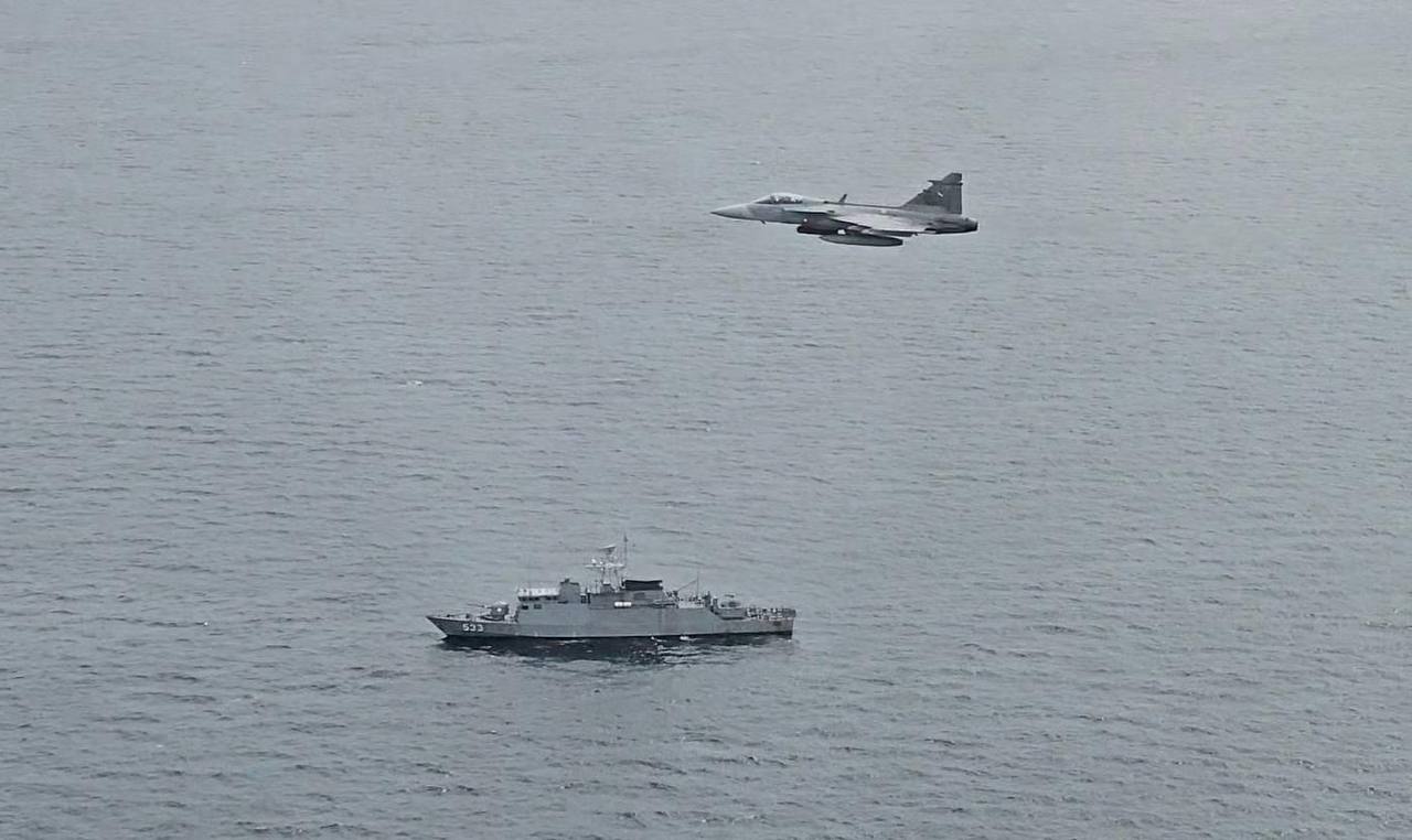 กองทัพอากาศ-กองทัพเรือ ร่วมปฏิบัติการพิทักษ์ทะเลไทยด้วย Gripen